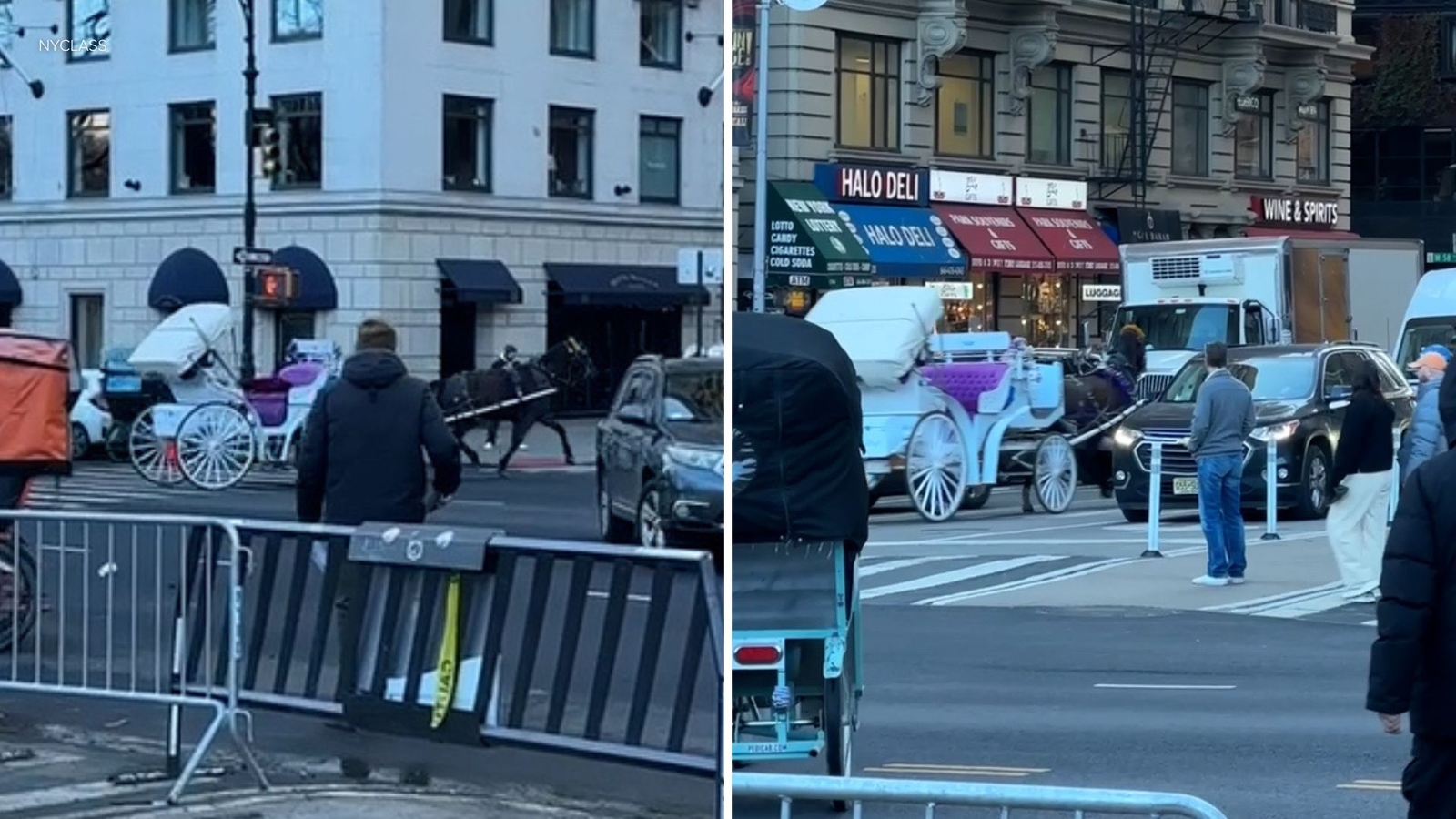 Carriage horse bolts into Midtown traffic crashes into cars