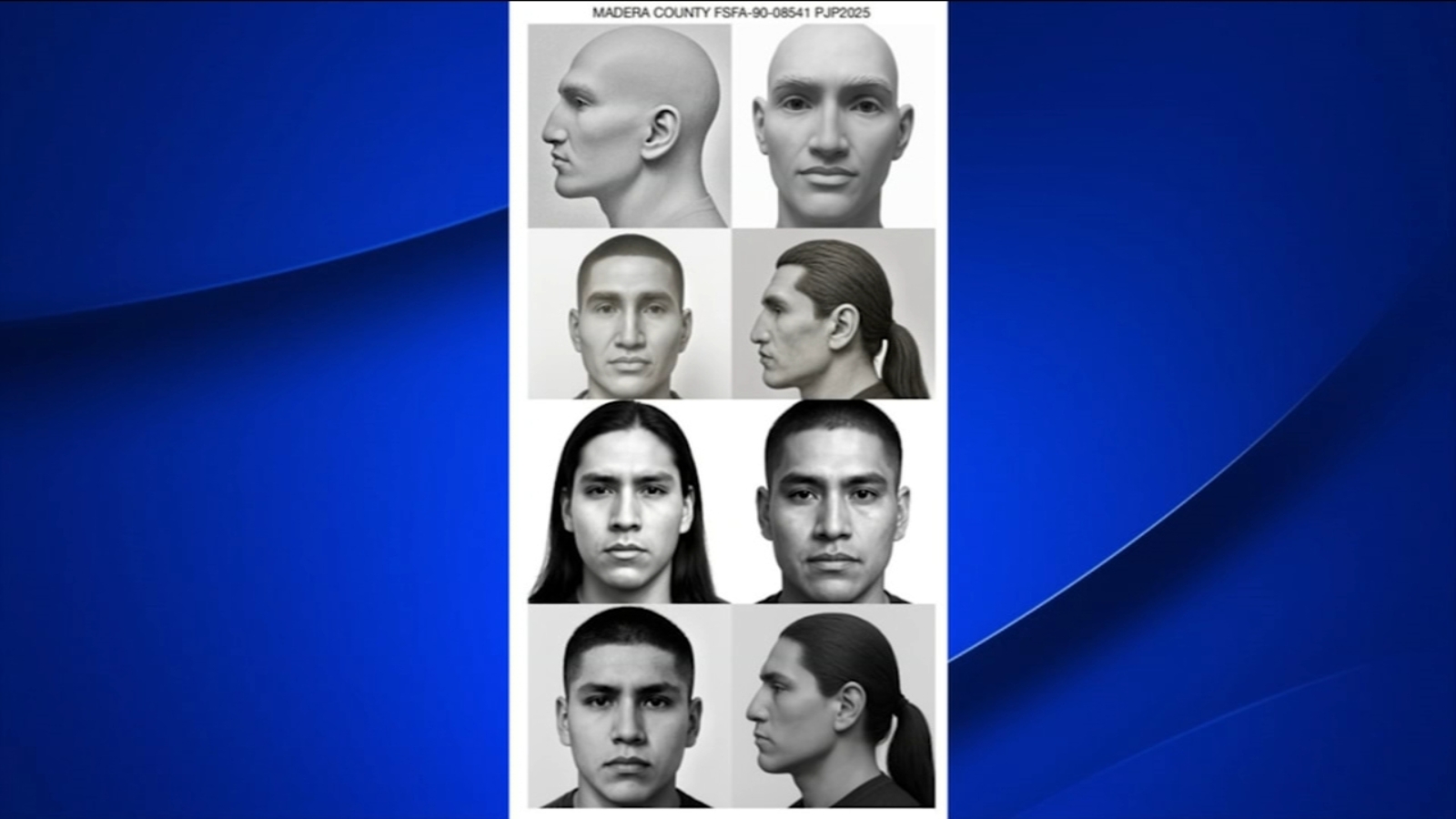 Madera County Sheriff's Office release facial reconstruction to help identify man found dead in 1990