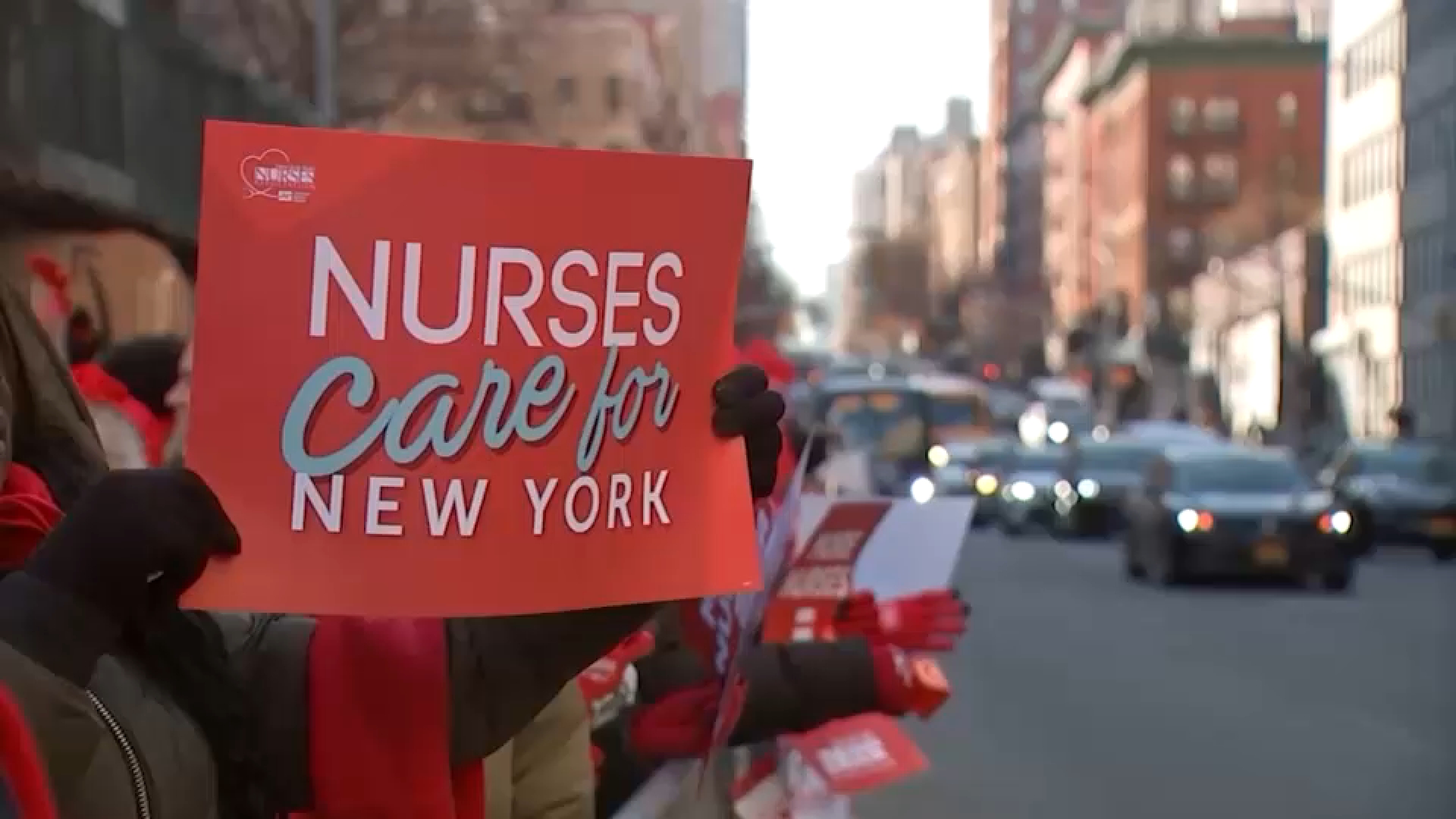 NYC nurses' union alleges illegal firings as strike goes into third day