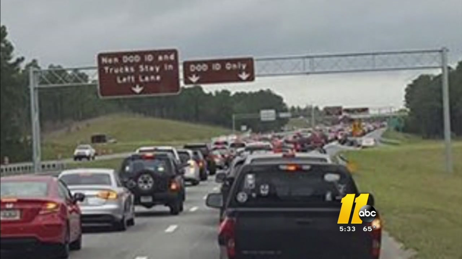 Backups at Fort Bragg's main gate frustrating drivers ABC11 Raleigh