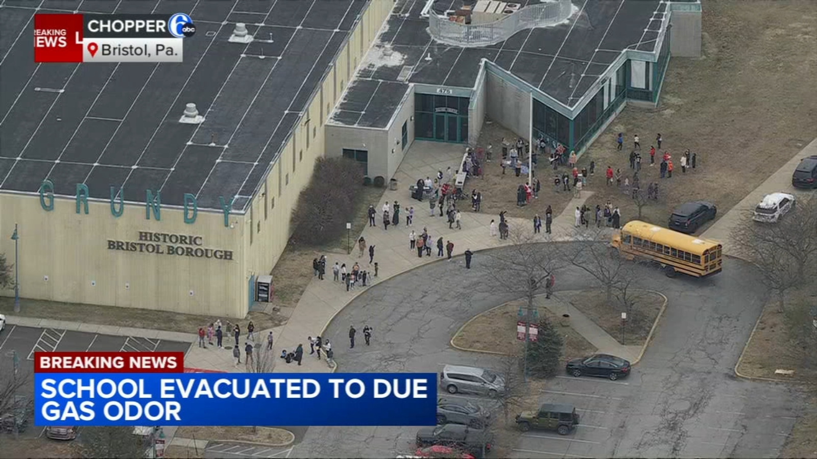Elementary school in Bucks County evacuated after odor of gas by cafeteria