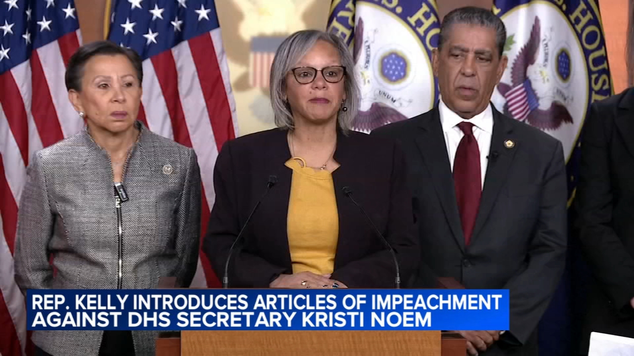 IL US Rep. Kelly introduces articles of impeachment for DHS Sec. Noem