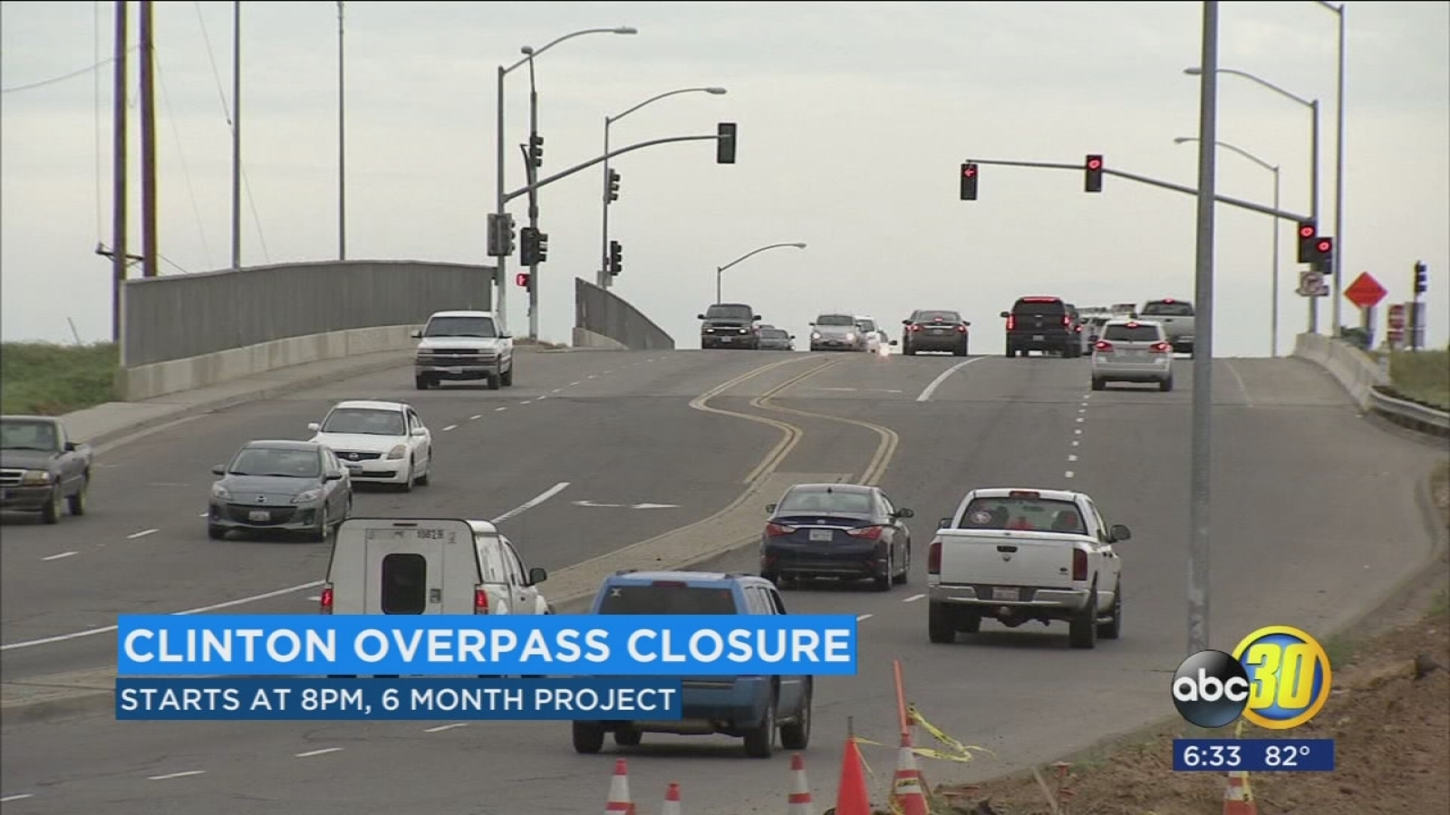 Clinton overpass on Highway 99 in Fresno to close for 6 months ABC30