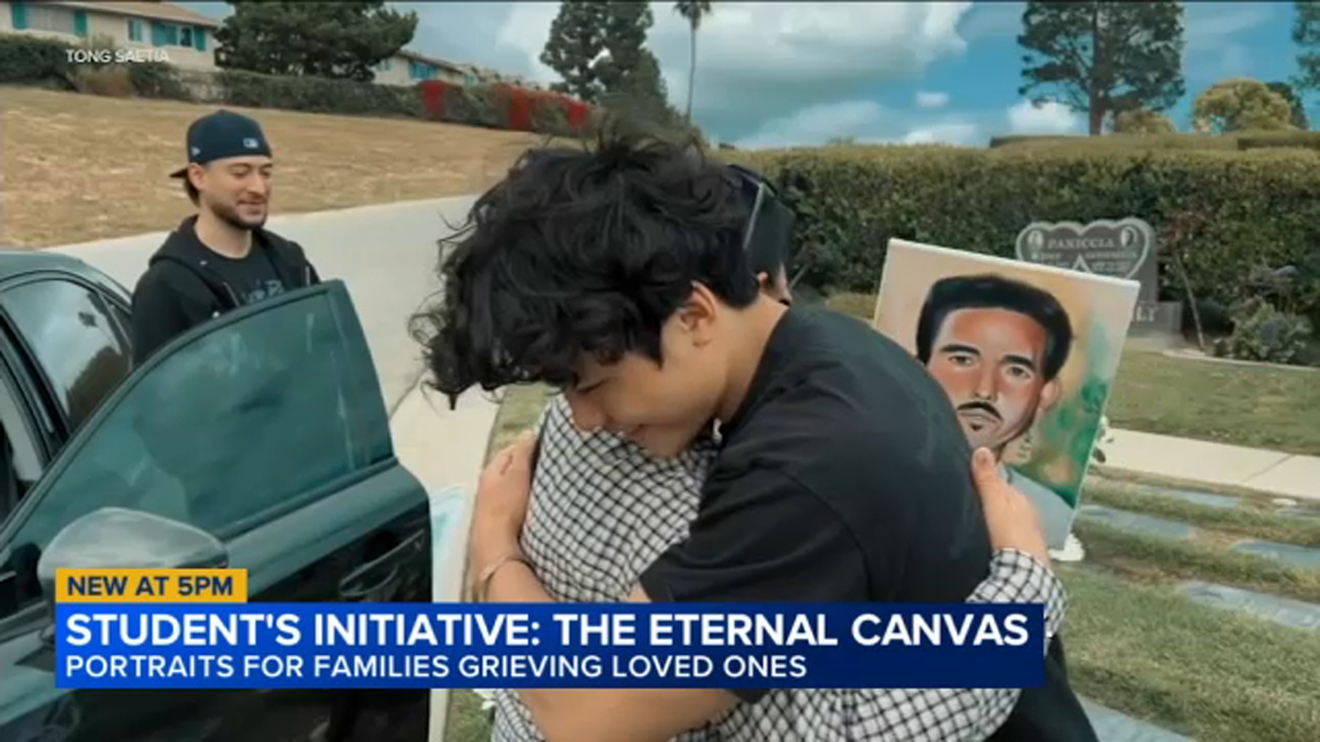 Hermosa Beach teen Hugh Saetia paints portraits of lost loved ones to help grieving families