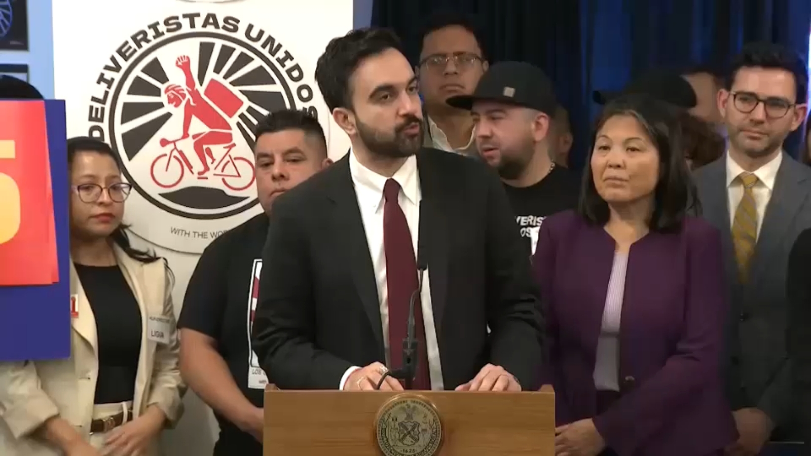 Mamdani says New York City is taking legal action against delivery app following driver complaints