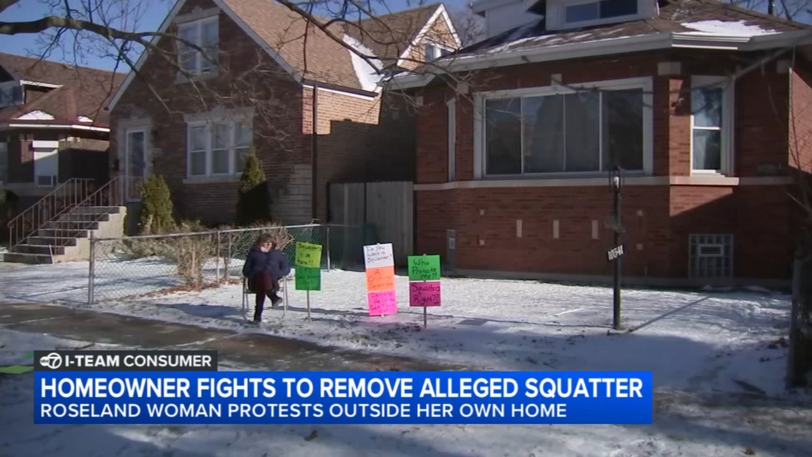 Chicago woman protests outside her own home as squatters refuse to leave her property
