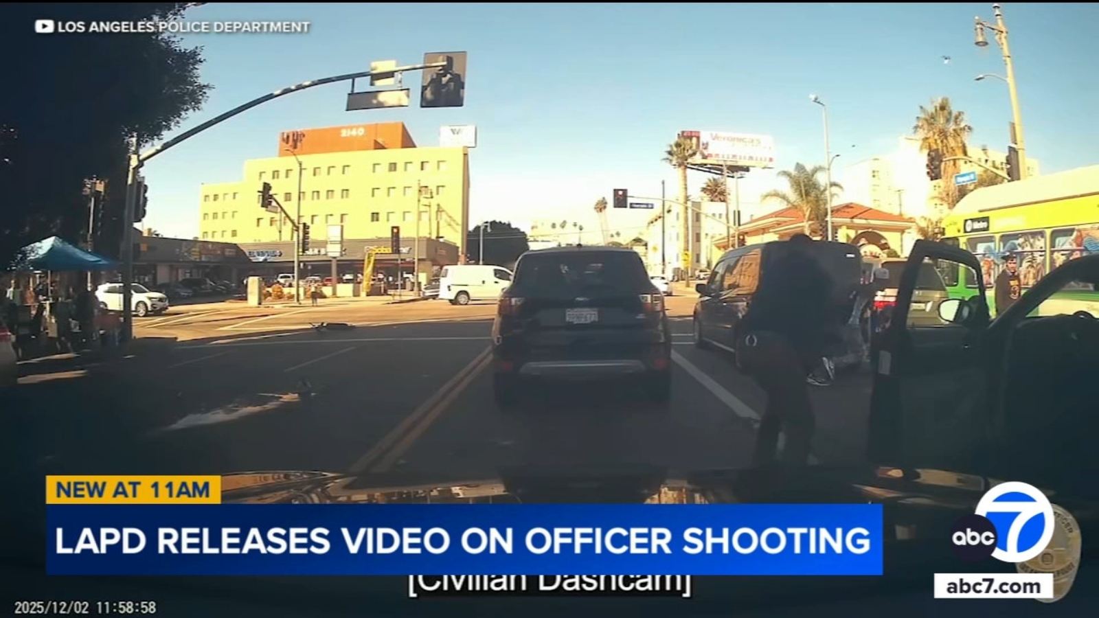 LAPD releases video of shooting in which plainclothes detective opens fire on stabbing suspect