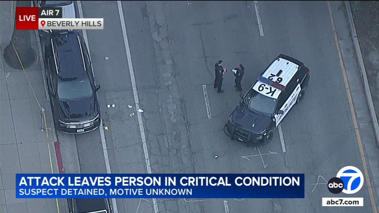 1 person in critical condition after being attacked in Beverly Hills, police say