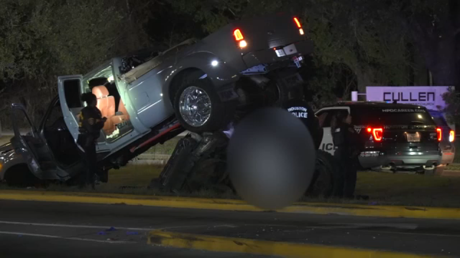 1 killed in southeast Houston crash where pickup truck ended up on top of vehicle, according to HPD