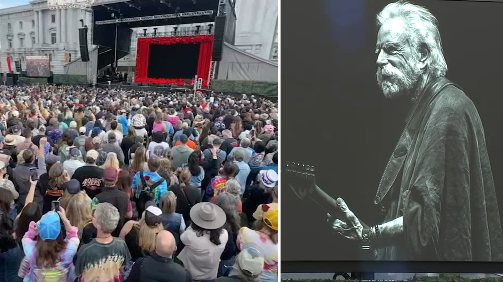 Thousands of Grateful Dead fans pay tribute to Bob Weir at public memorial in San Francisco
      