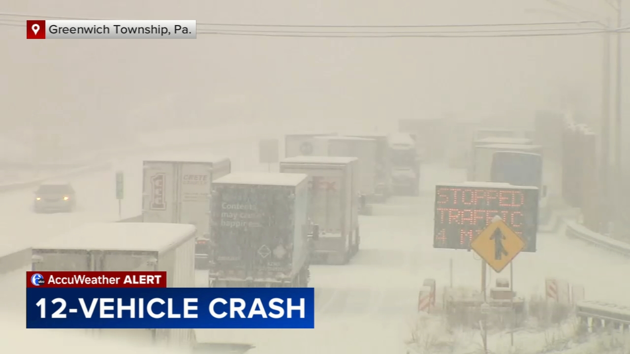 I-78 closes for several hours following 12 car pile-up in Berks County