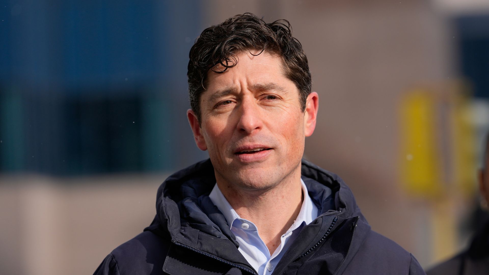 Minneapolis Mayor Jacob Frey holds a news conference on Saturday, Jan. 10, 2026, in Minneapolis.