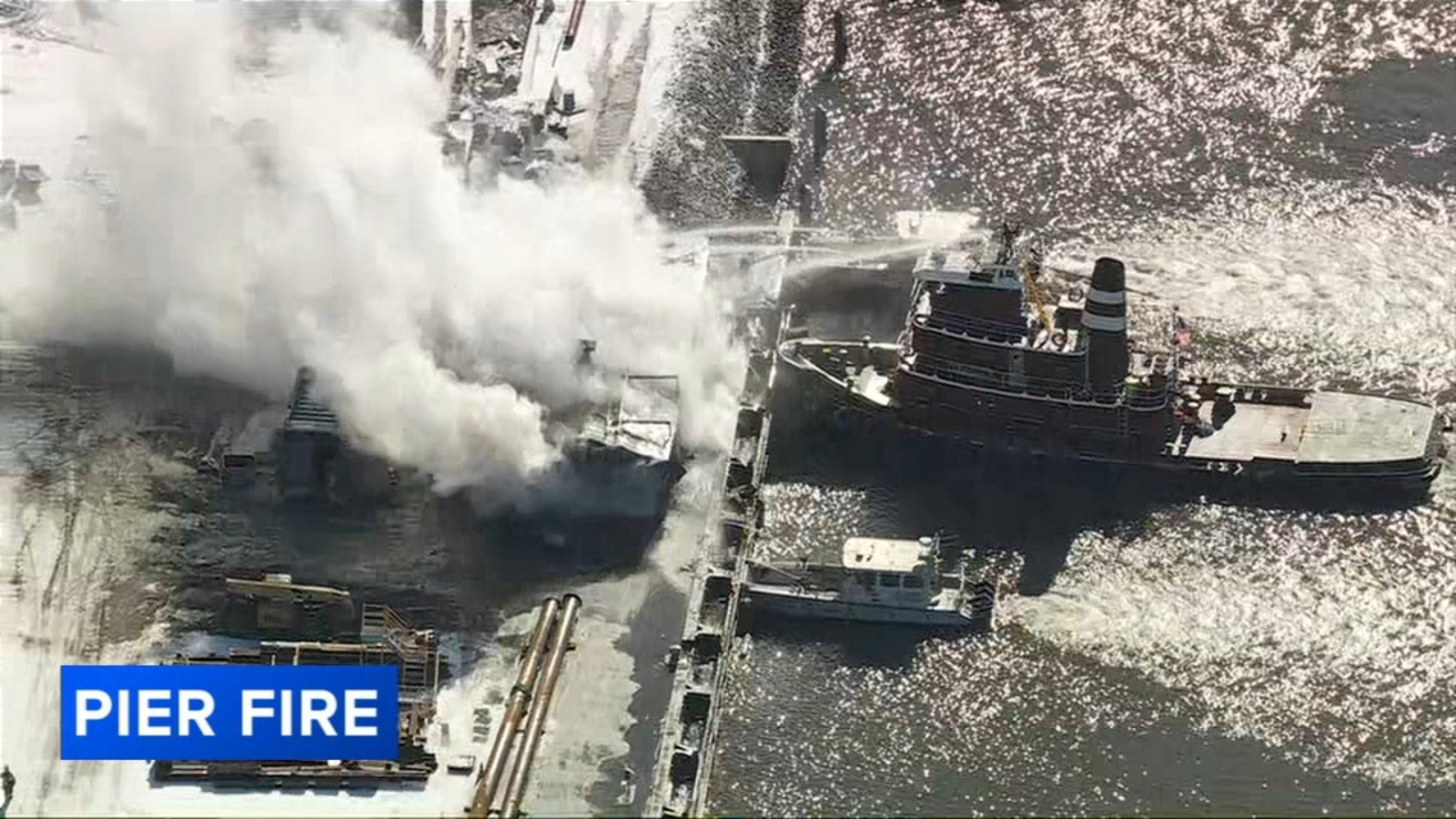 Fire erupts on pier in South Philadelphia near Girard Point Bridge
      