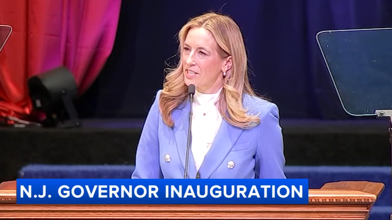 Democrat Mikie Sherrill sworn in as New Jersey's 57th governor