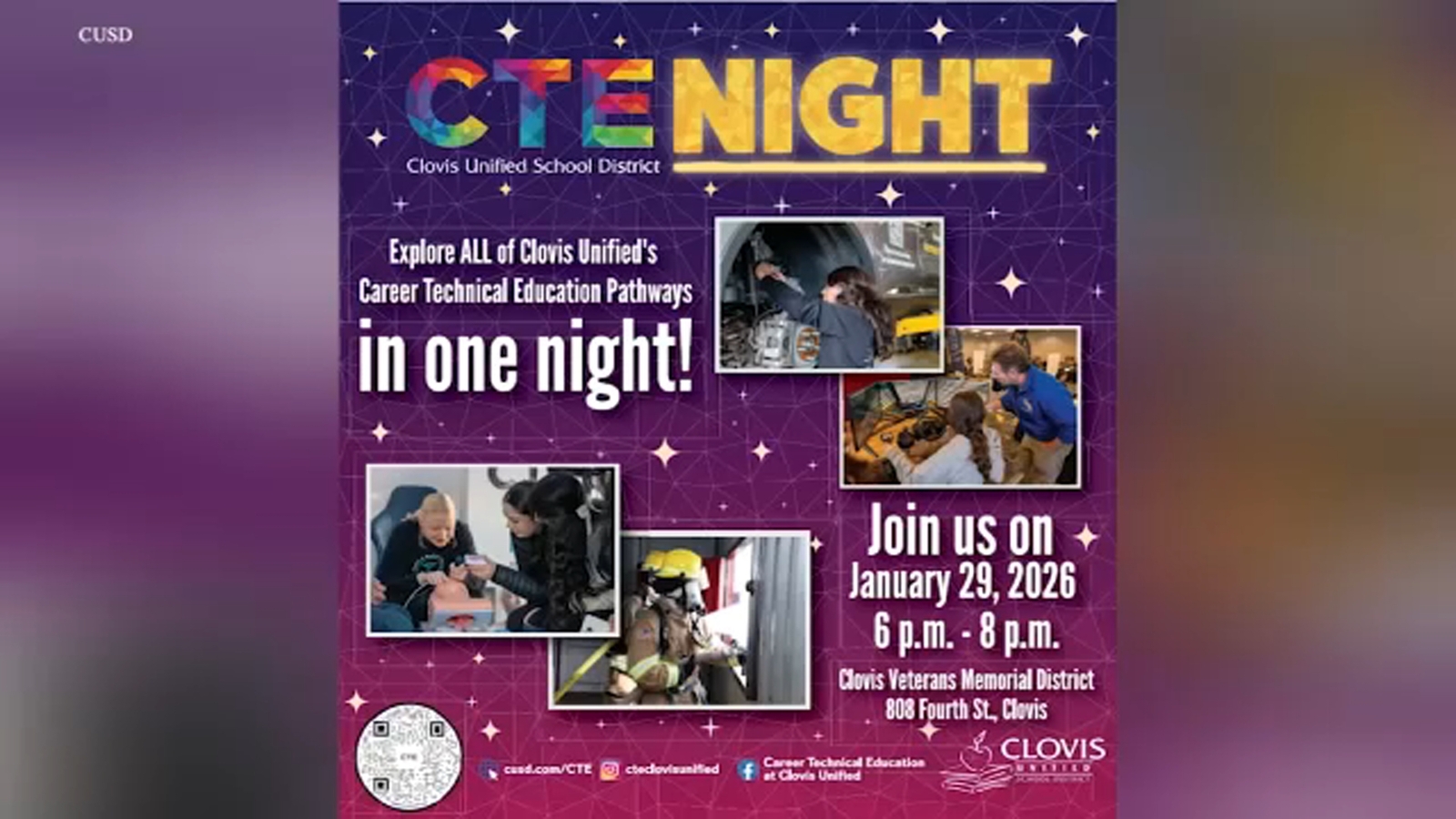 Clovis Unified set to showcase Career Technical Education pathways at CTE Night
      