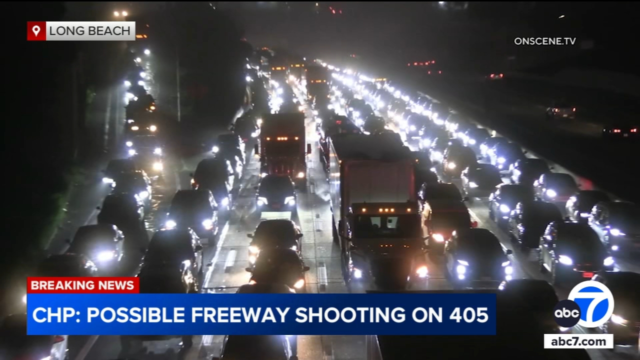 Possible shooting shuts down southbound 405 Freeway in Long Beach