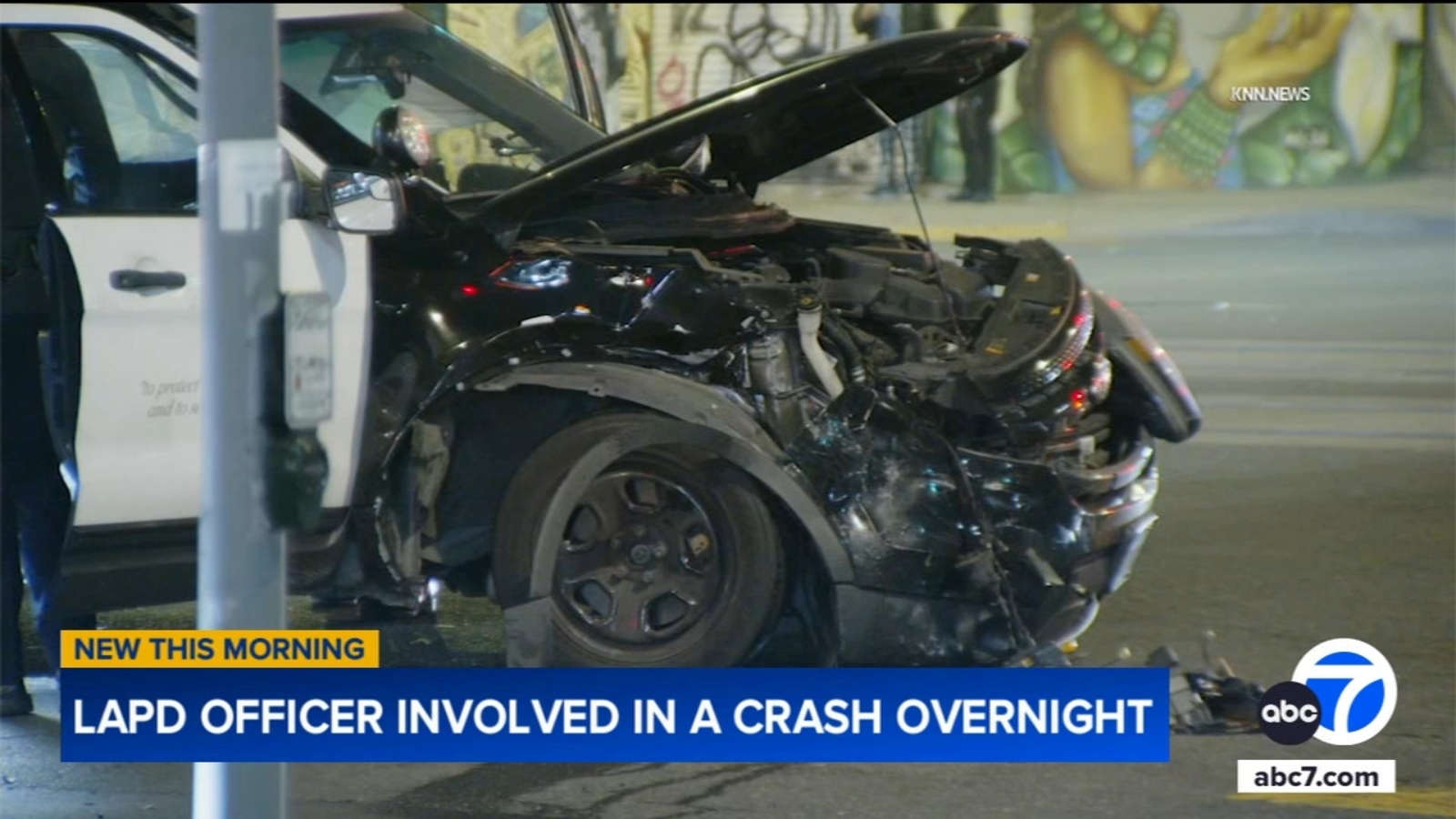 LAPD officer hospitalized after crash in Exposition Park