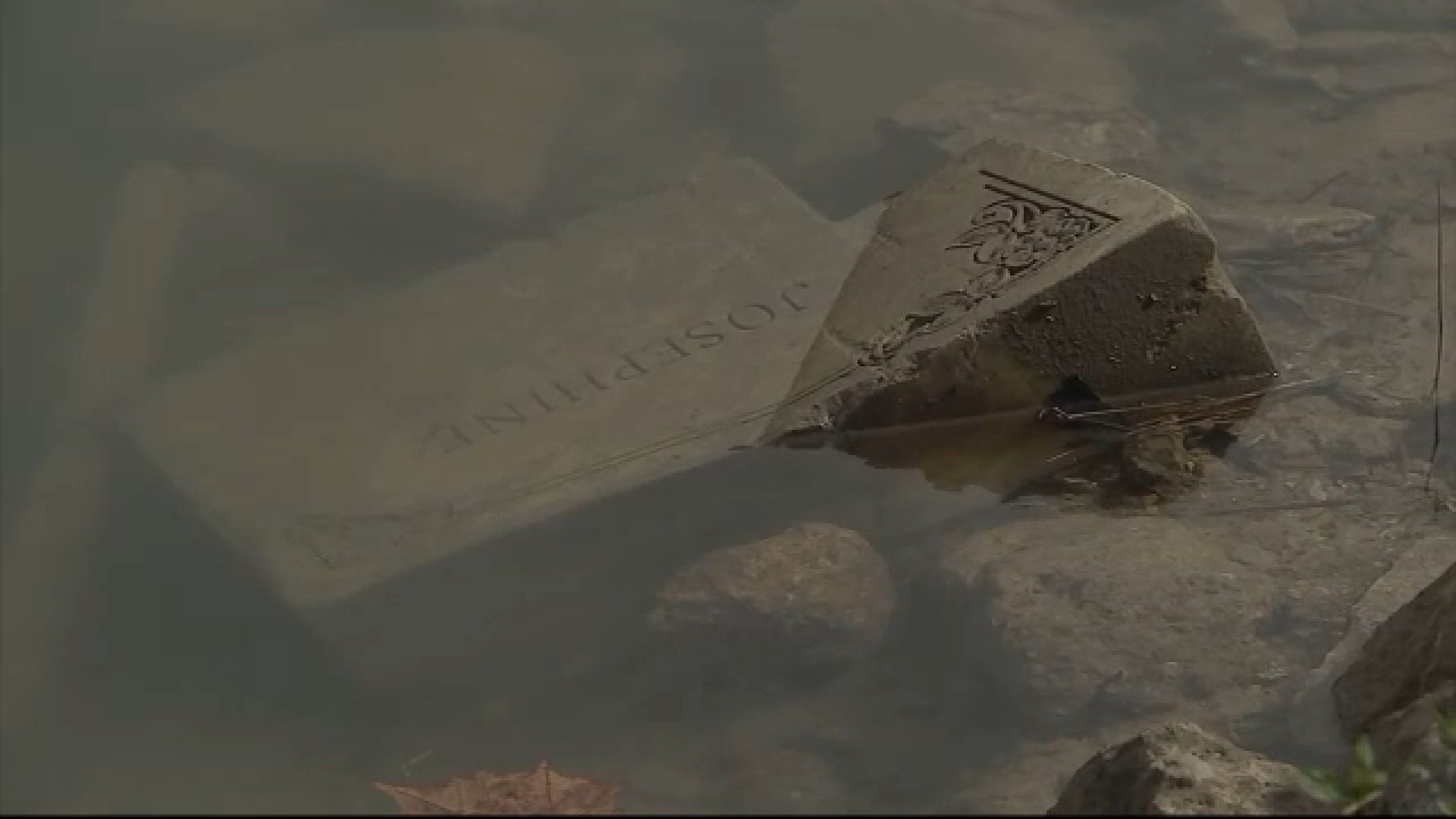 Harris County investigators looking into headstones found in Brays Bayou
