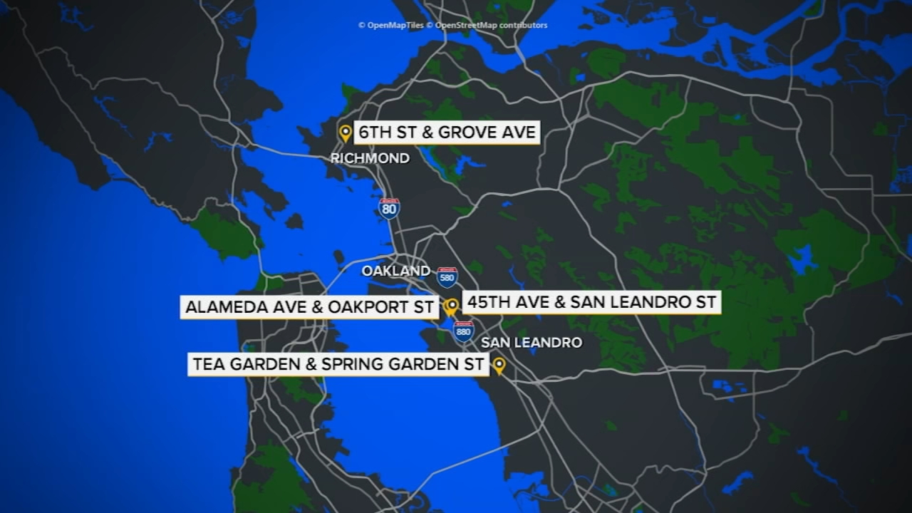 Nearly a dozen different agencies were involved in Wednesday's operation, serving warrants at two locations in Oakland, one in San Leandro and one in Richmond.