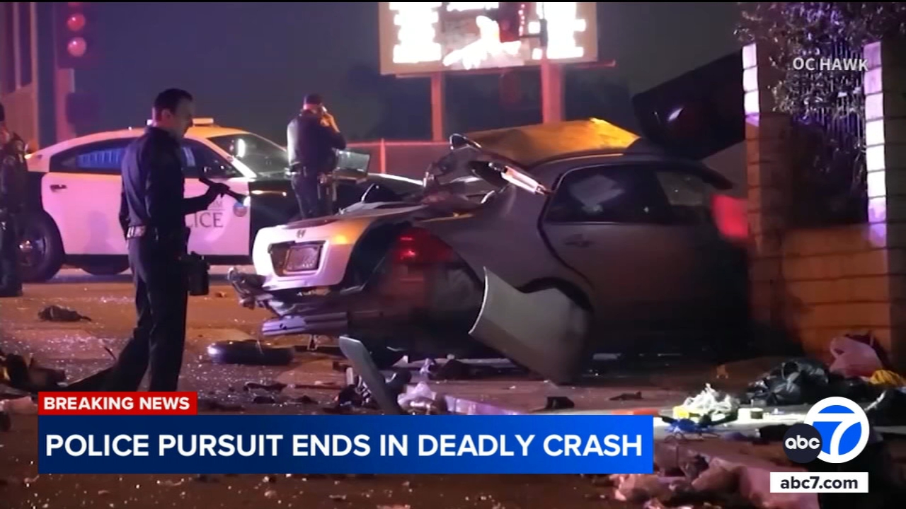 Police chase ends in deadly crash in Orange County