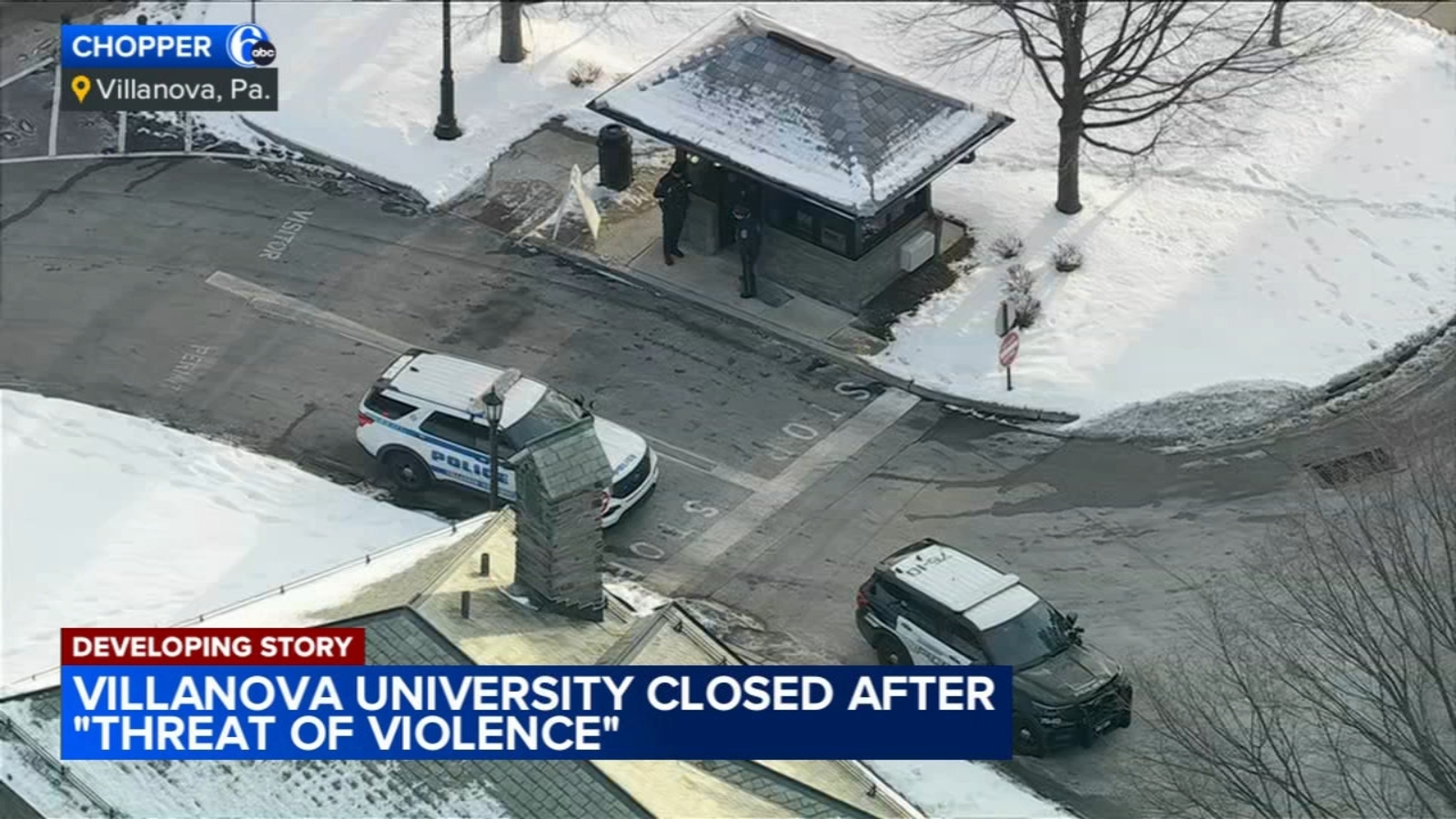 Villanova Univ. closed due to threat at academic building; students no longer need to be indoors
      