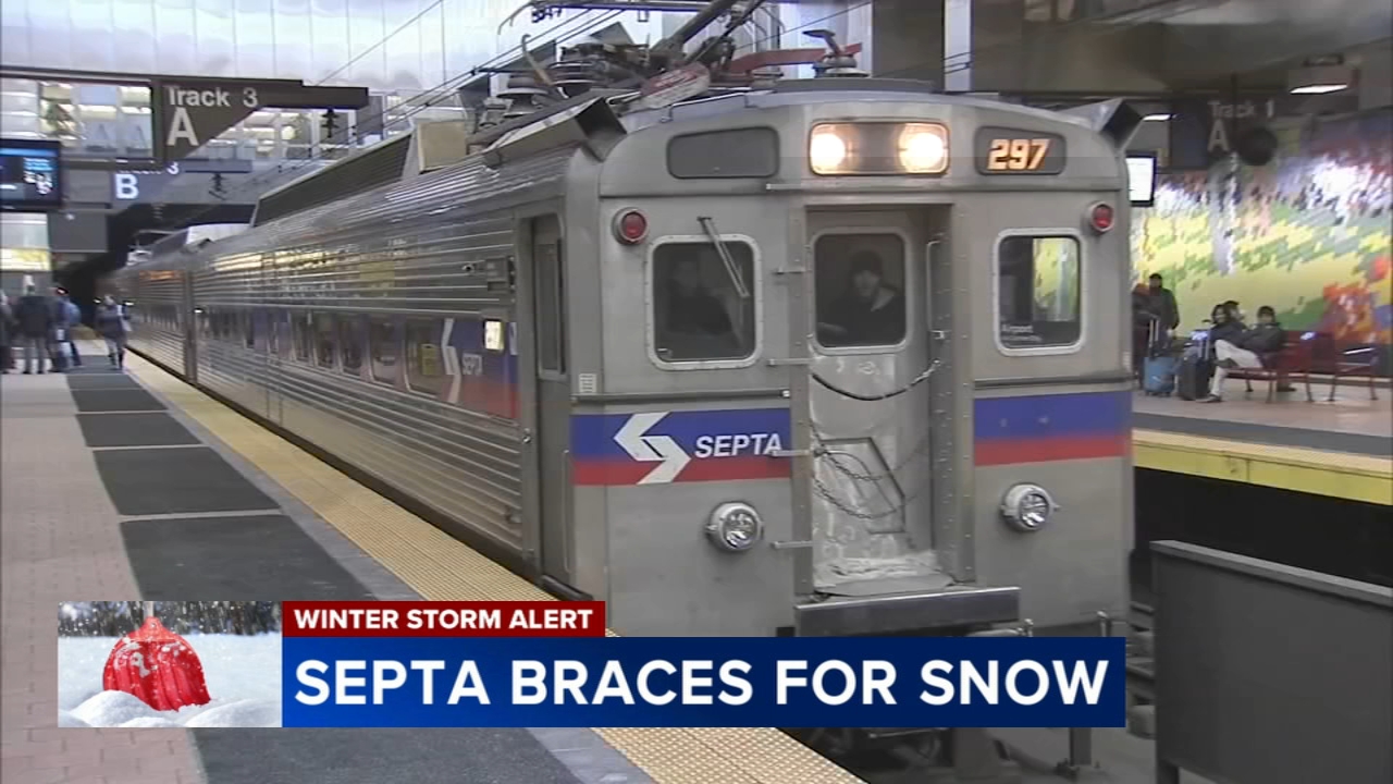 SEPTA says to expect major delays, possible shutdowns during storm