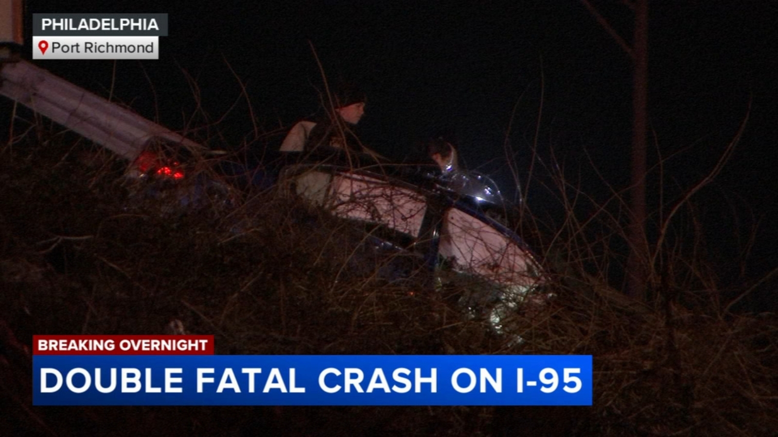 2 people killed in crash on I-95 north in Philadelphia's Port Richmond section
      