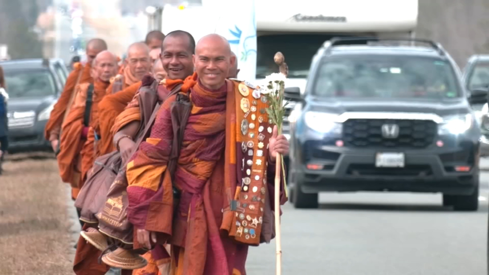 Monks expected to reach Raleigh this weekend on 2,000-mile peace journey
      