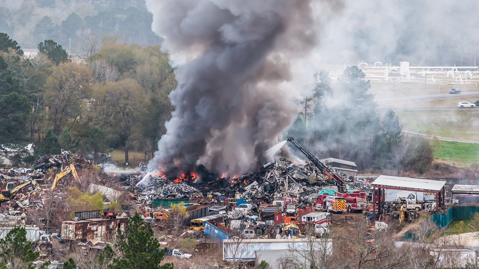 Traffic being rerouted as fire departments fight explosion in Polk County: Goodrich Fire Department