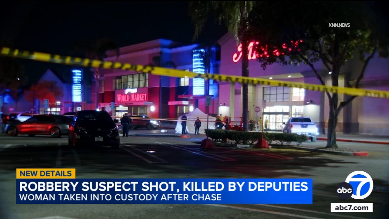 Robbery suspect shot, killed by deputies outside Michaels store in West Hills