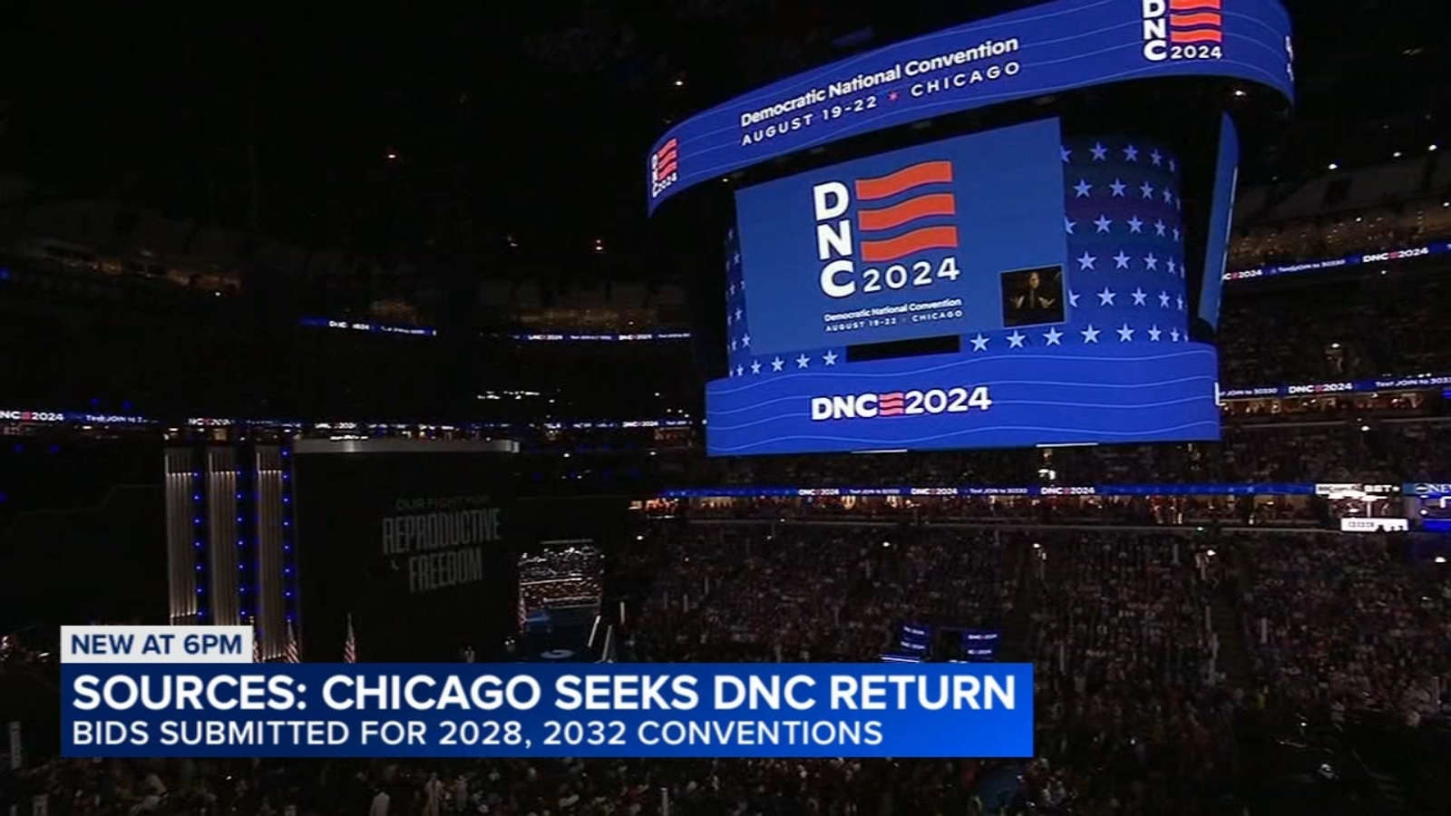 Chicago submits bids to host Democratic National Convention again in 2028 and 2032, sources say
      