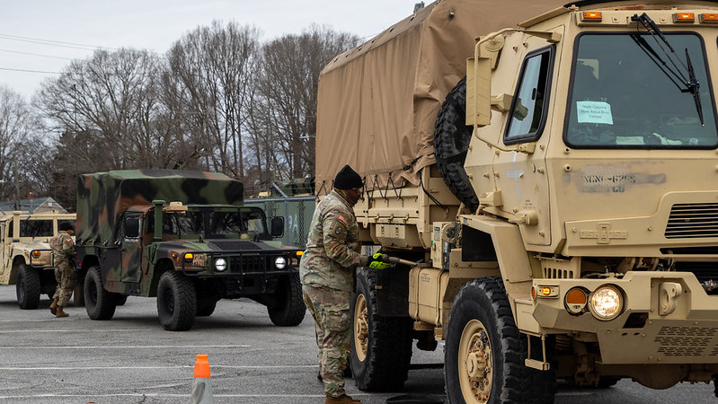 The North Carolina National Guard supports local partners with shelter operations and more during the winter storm. (Photo by Sgt. Brittany Burton)