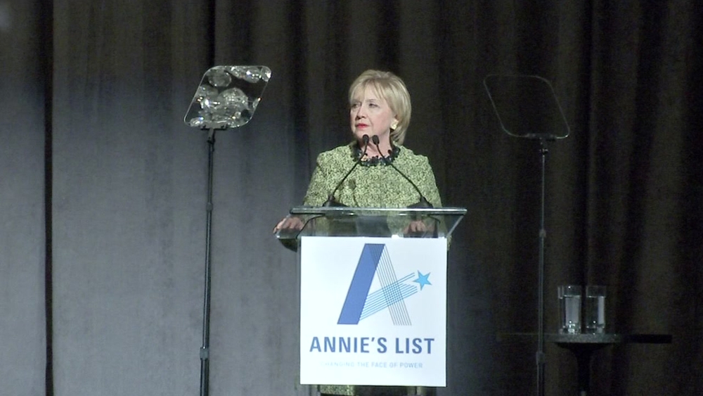 Hillary Clinton speaks at Annie's List in Houston