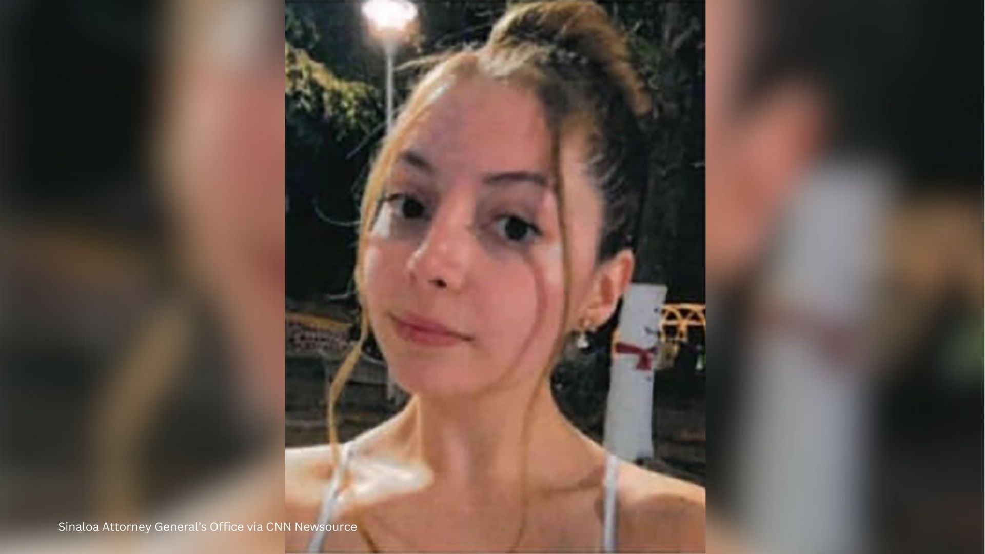 Nicole "La Nicholette" Pardo is seen in an image released by the Sinaloa Attorney General's Office after a viral video appears to show her being abudcted at gunpoint.