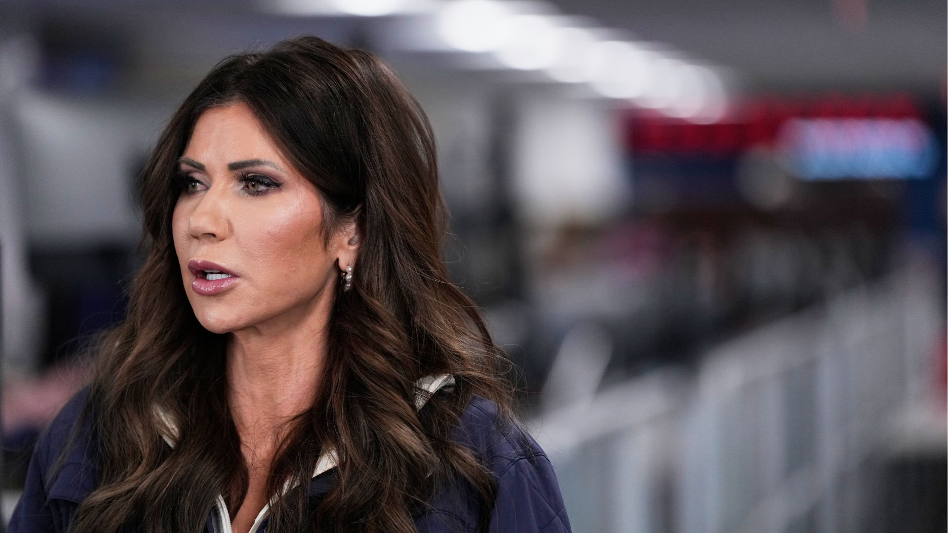 Homeland Security Secretary Kristi Noem speaks during a news conference at Federal Emergency Management Agency headquarters, Saturday, Jan. 24, 2026, in Washington.