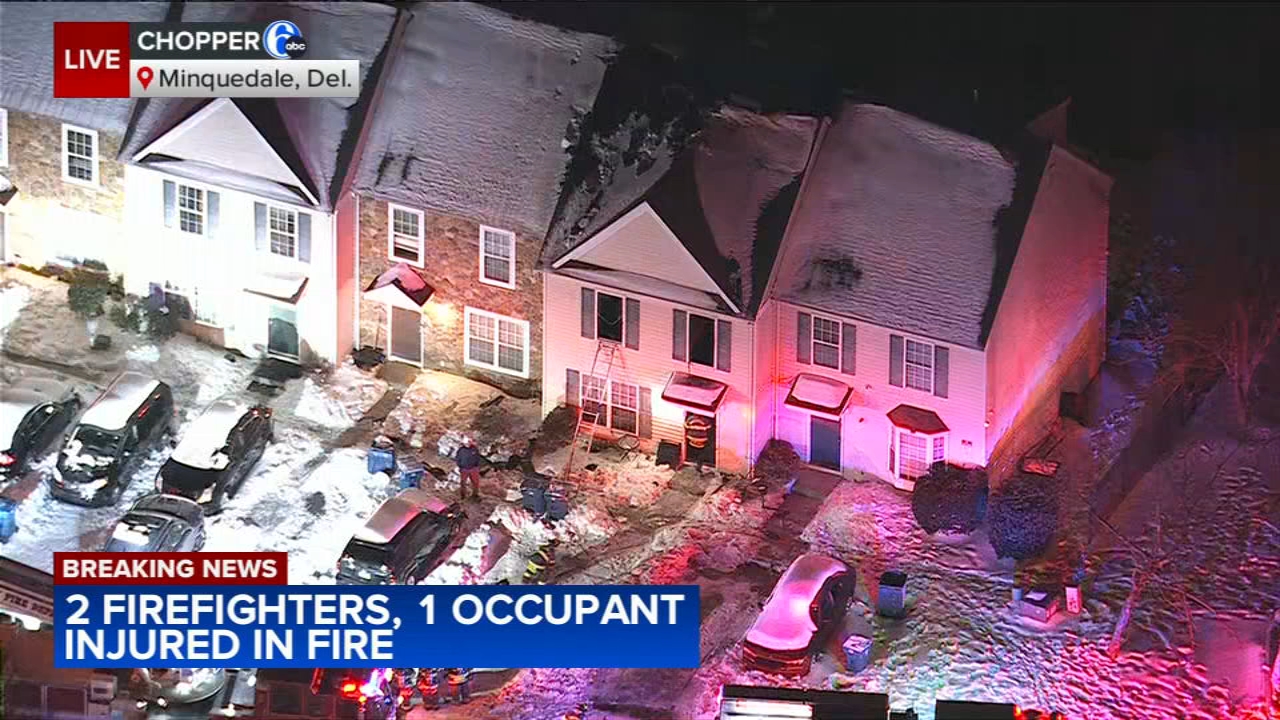 2 firefighters, 1 resident injured in house fire in New Castle County, Delaware