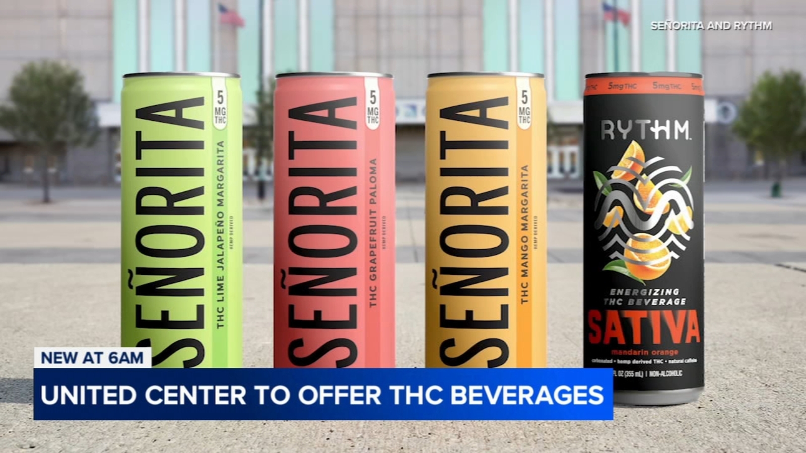United Center to begin offering THC beverages from brands Senorita, RYTHM