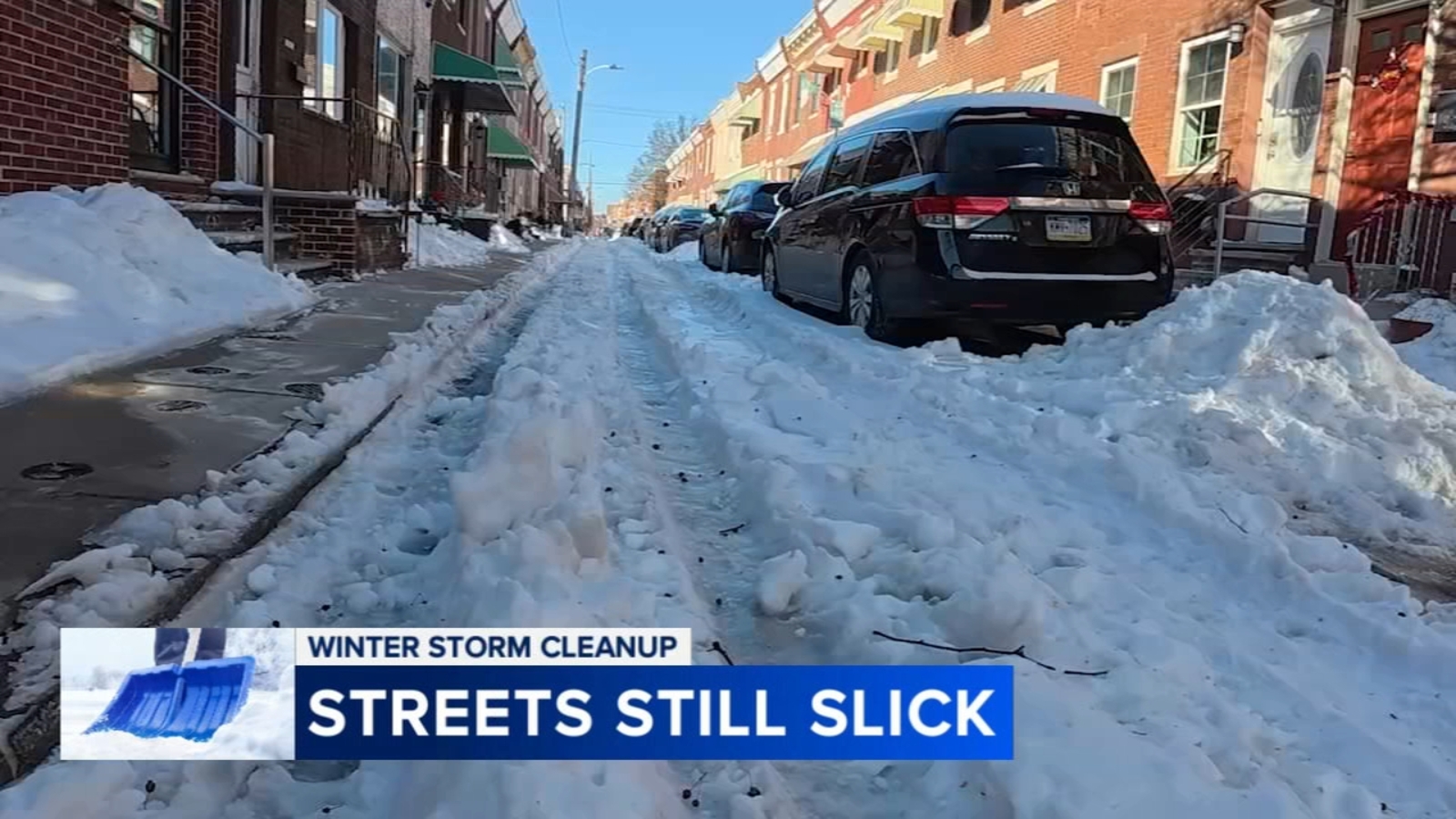 'It's a solid ice wall': Philadelphia residents still trying to dig out from snow