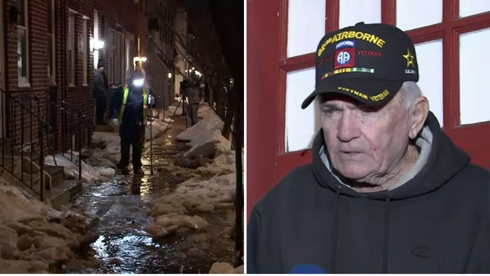Possible water main break floods veteran's home: 'I'm an ex-paratrooper, so I'm pretty resilient"