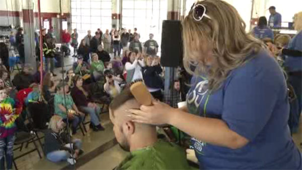 Going bald to fight kids' cancer