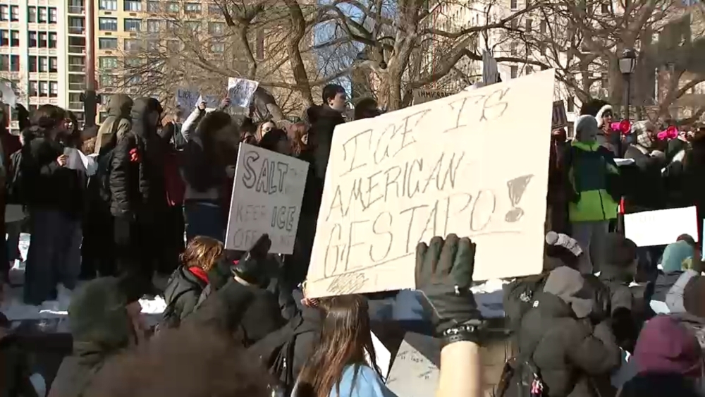 ICE protesters gather in Union Square on National Day of Action