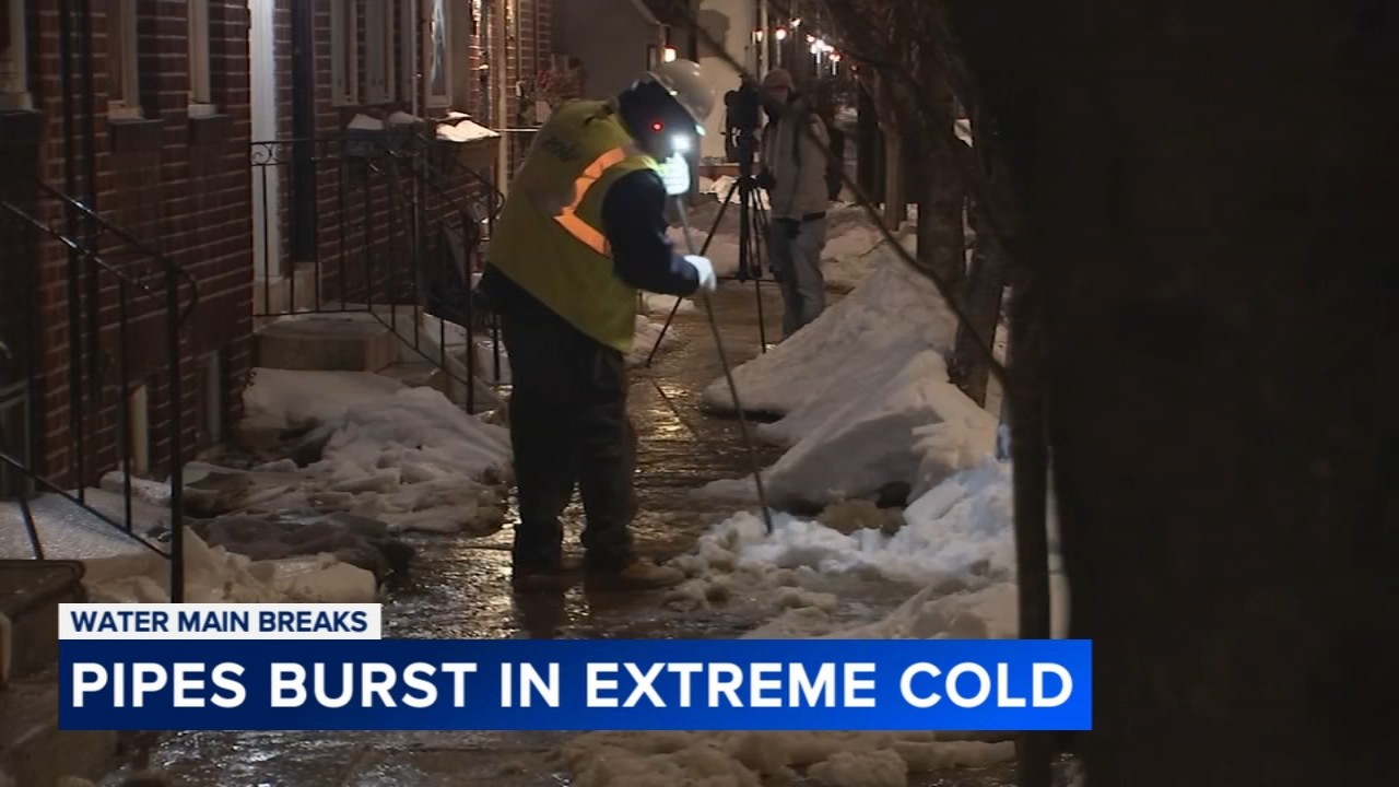 Frigid temps cause multiple water main breaks across Philadelphia