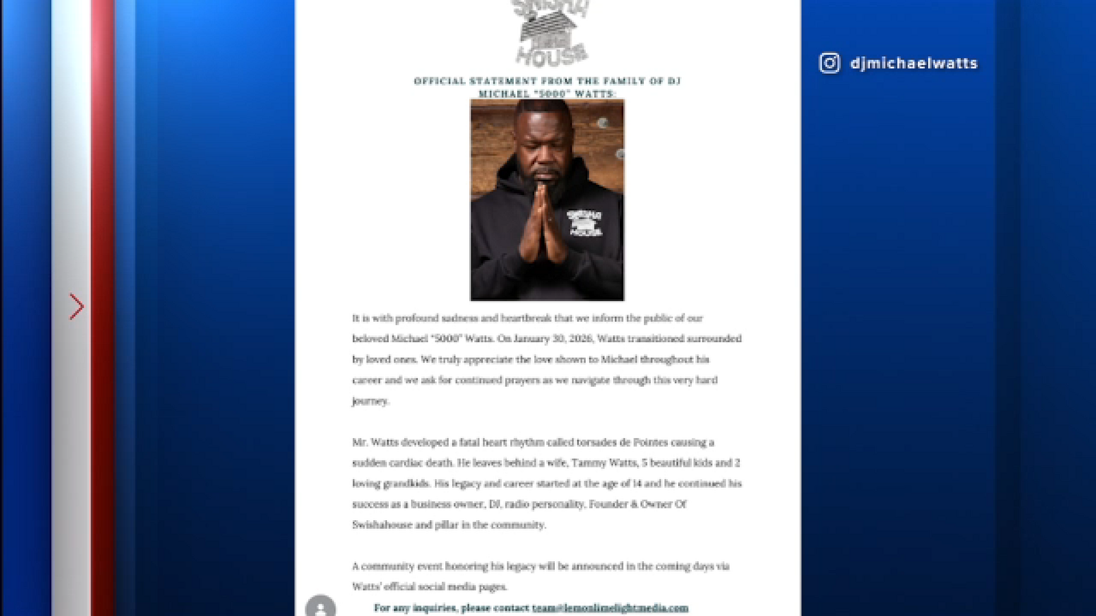 Houston hip-hop icon and Swishahouse founder Michael '5000' Watts dies, family says