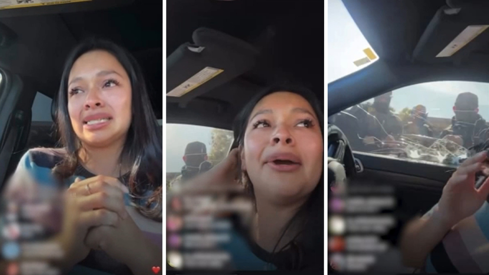 Woman livestreams ICE detainment as agents smash window in El Monte