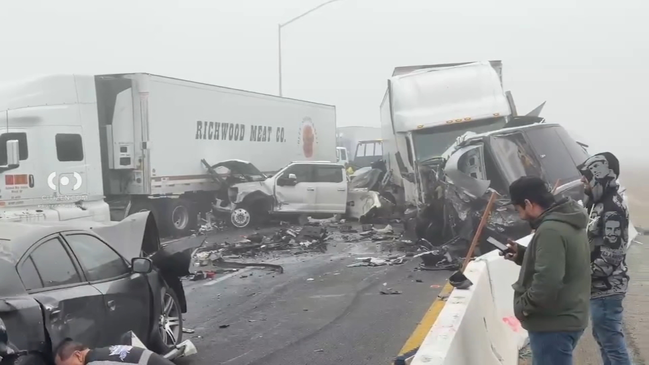 59-vehicle crash forces closure of Highway 99 in Central California
