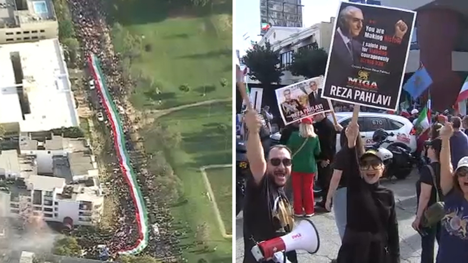 Thousands gather for protest against Iranian regime in Westwood