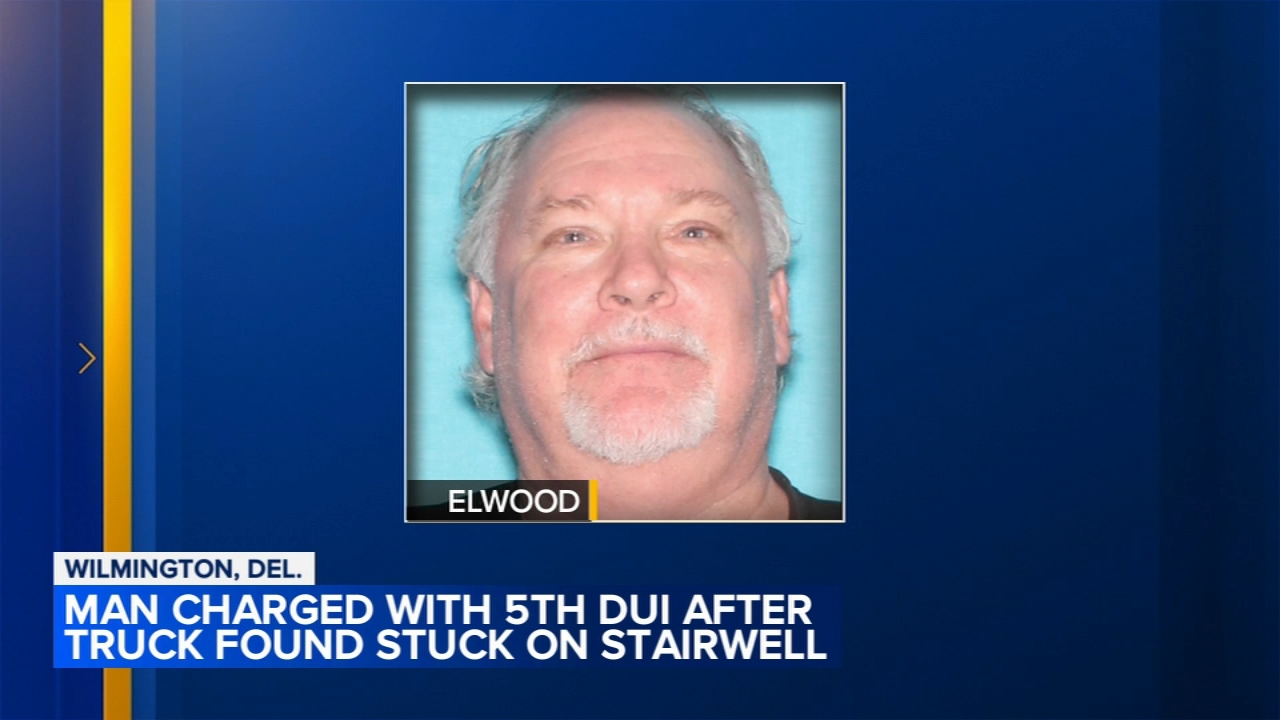 Man charged with 5th DUI after truck gets stuck on snow-covered stairwell