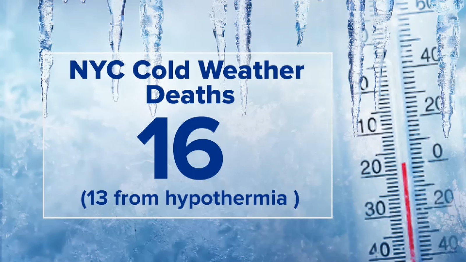 Cold weather death toll rises to 16 in New York City, Mamdani says