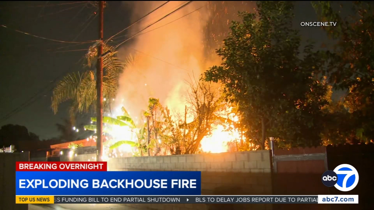 Explosive fire erupts at Long Beach backhouse
