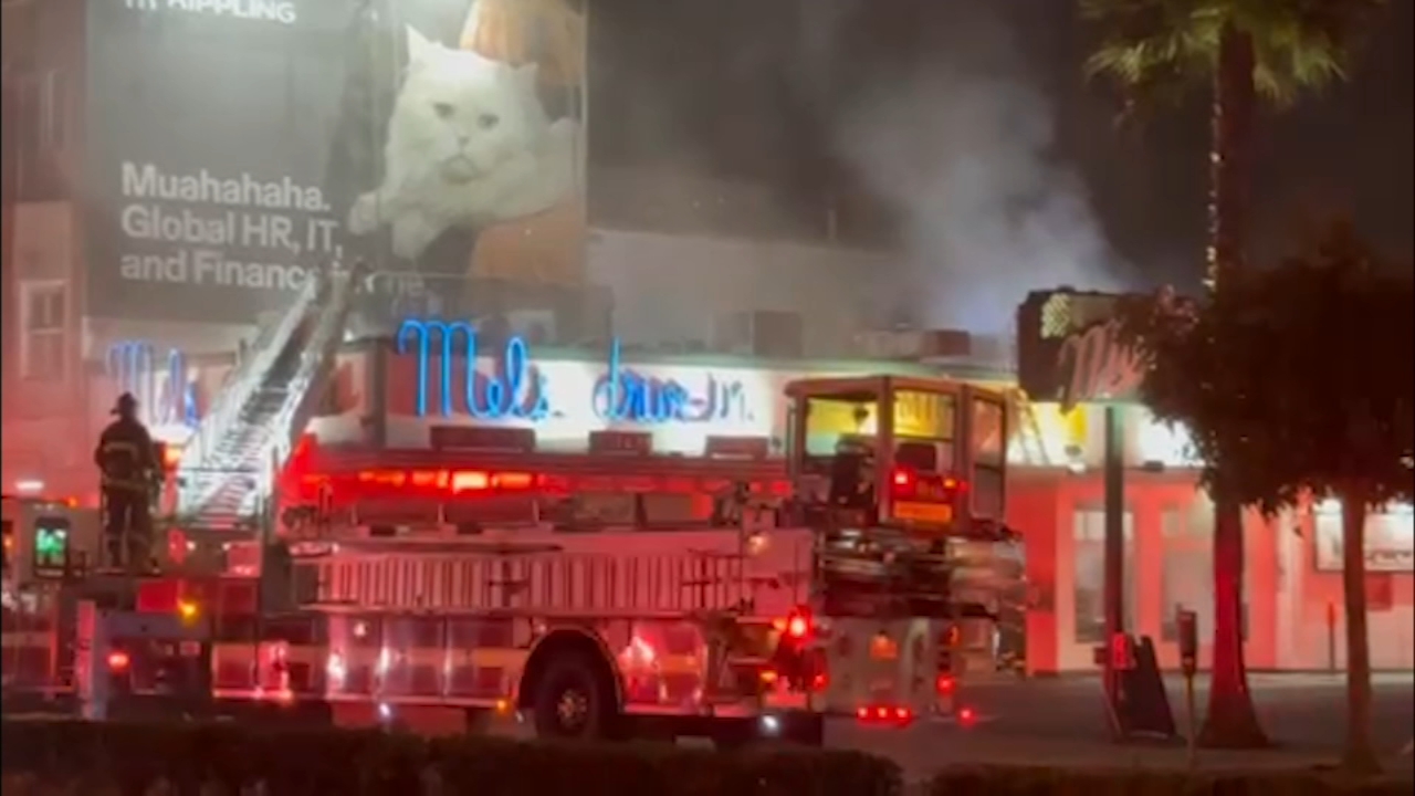 Fire breaks out at iconic Mel's Drive-In diner on Lombard St. in SF